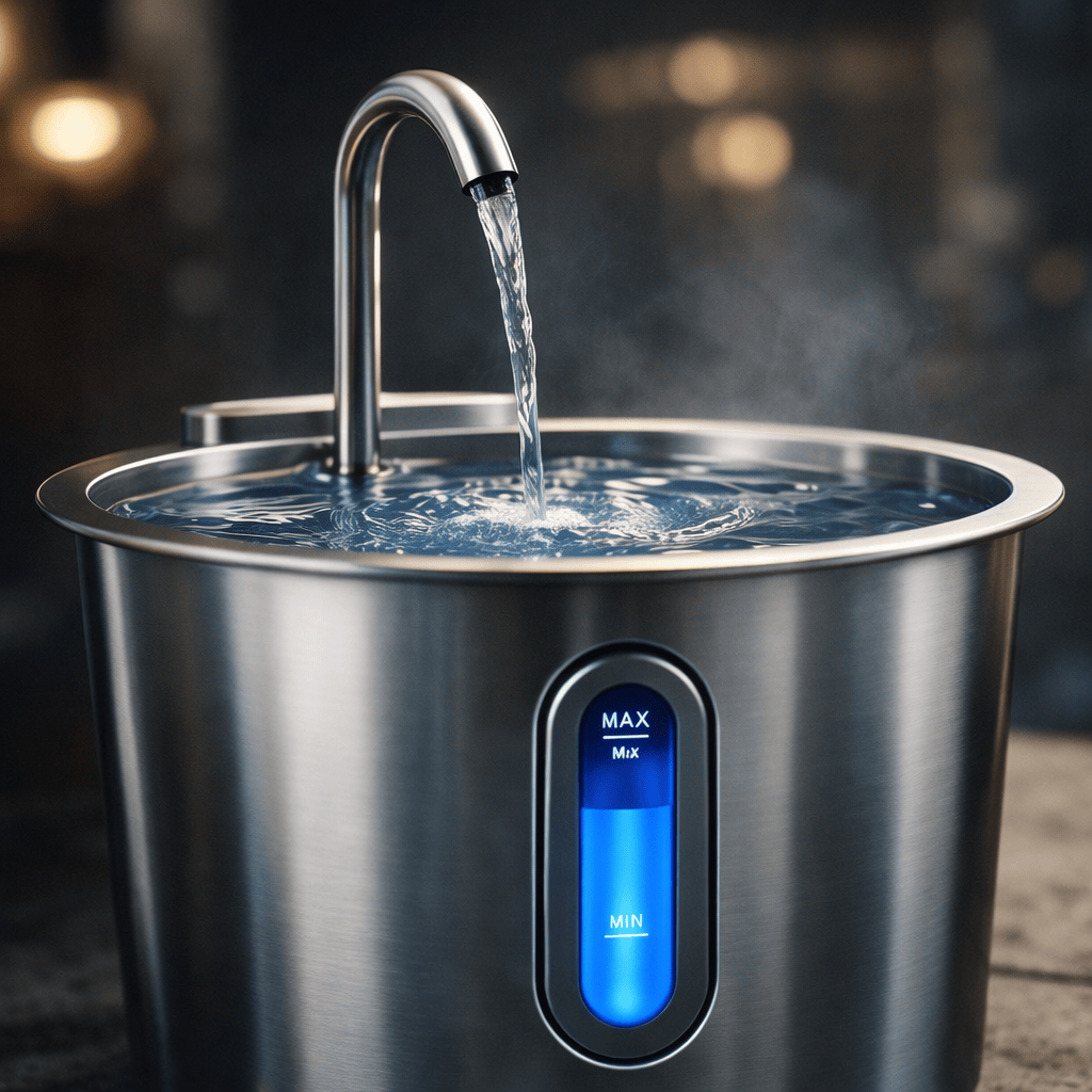 Stainless Steel Cat Water Fountain 2.2L – Automatic, Ultra Quiet Pet Water Dispenser with Filter & LED