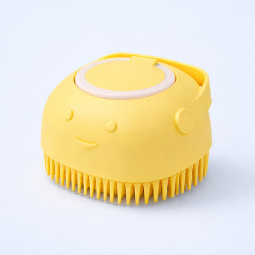 Silicone Pet Bath Brush – Soft Massage & Grooming Tool for Dogs & Cats