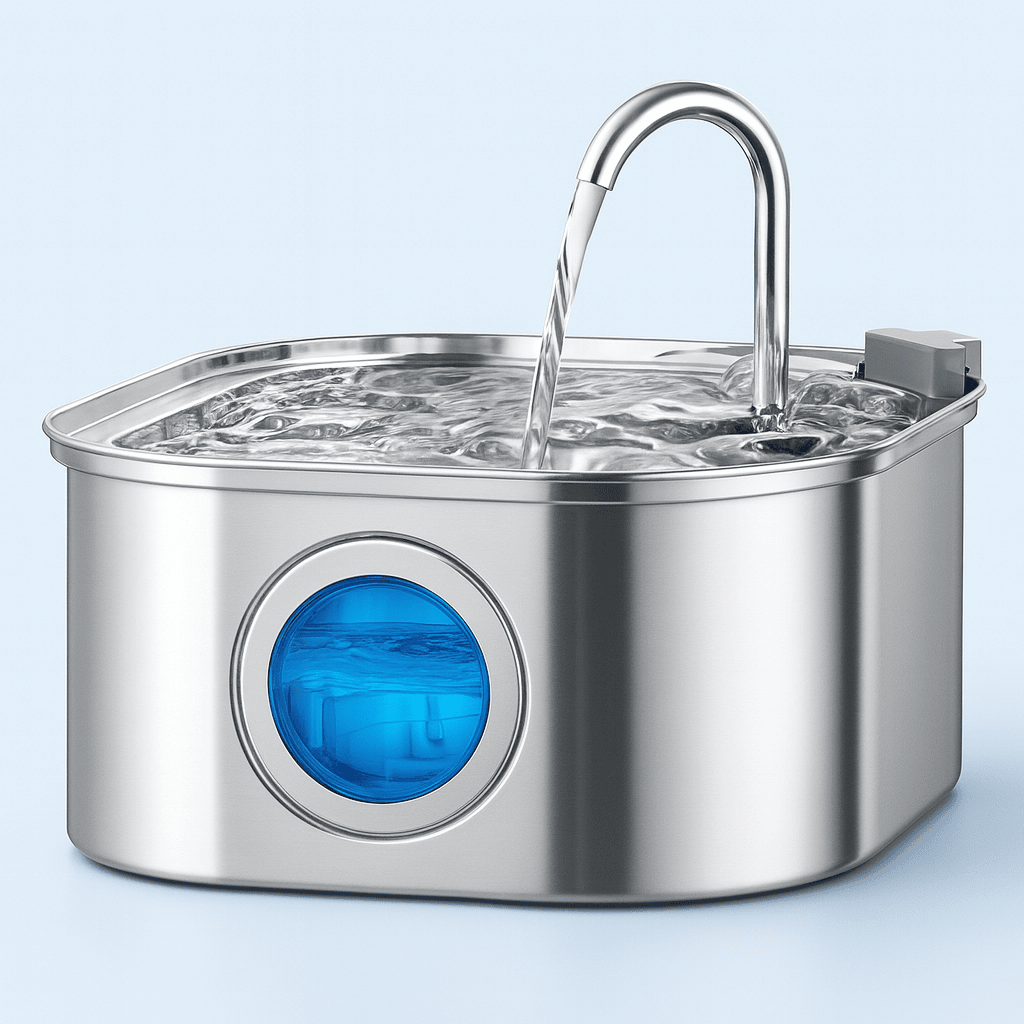 3.2L Stainless Steel Pet Water Fountain – Smart Auto Dispenser