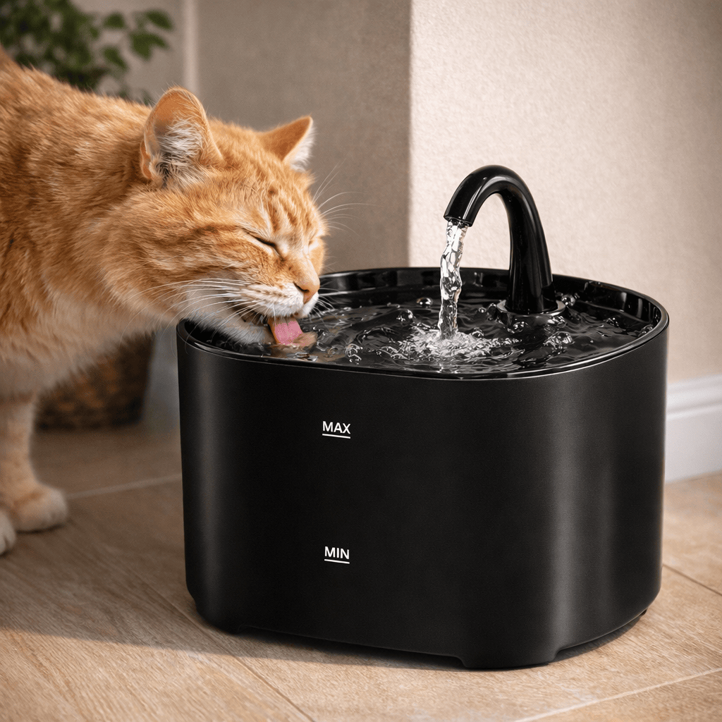 2.2L Automatic Cat Water Fountain – Quiet Running Water Dispenser with Water Level Window