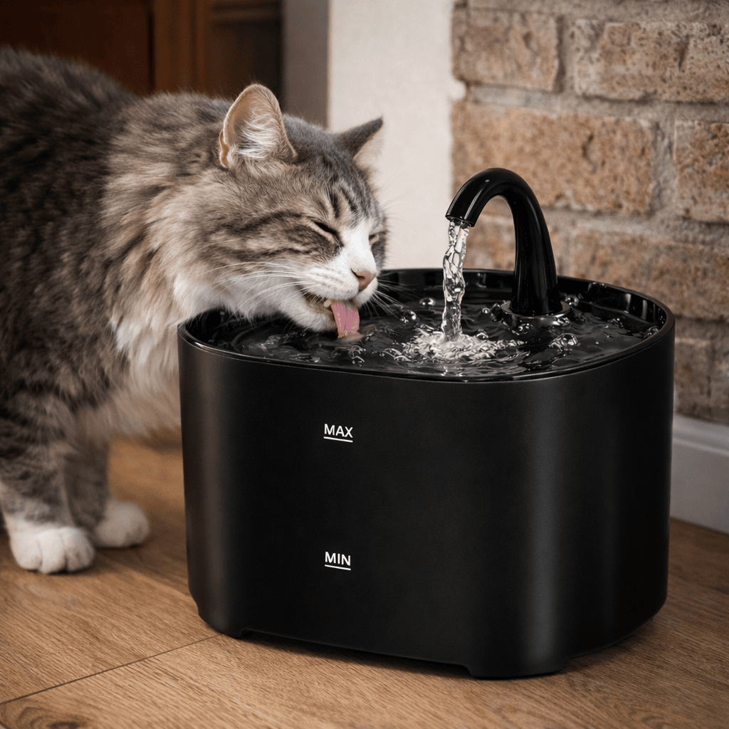 2.2L Automatic Cat Water Fountain – Quiet Running Water Dispenser with Water Level Window
