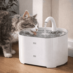 2.2L Automatic Cat Water Fountain – Quiet Running Water Dispenser with Water Level Window