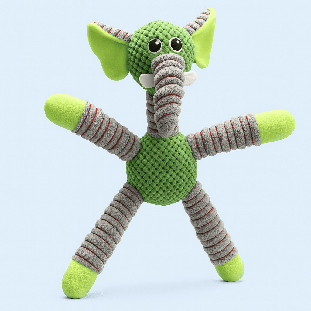 Durable Squeaky Plush Dog Toy – Tough Animal-Shape Chew Toy