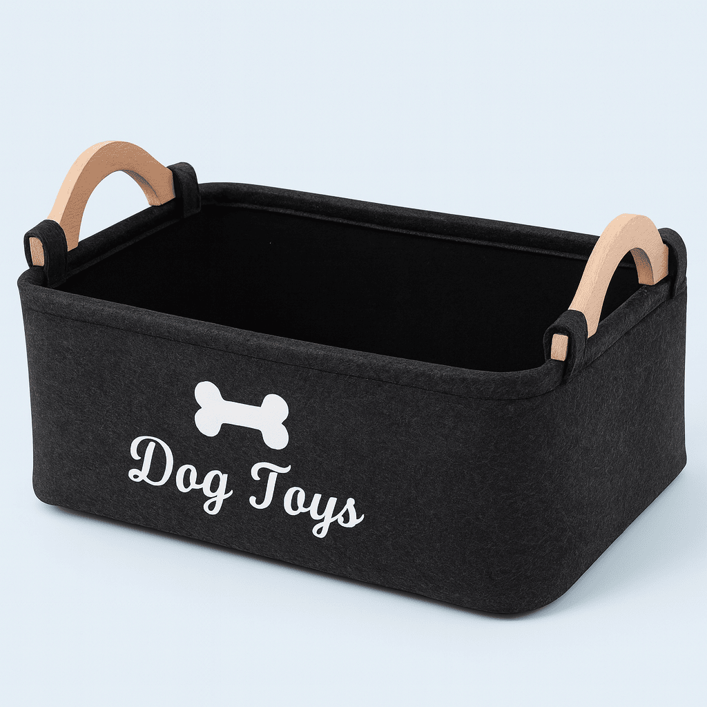 Felt Pet Toy Storage Box – Dog & Cat Organizer