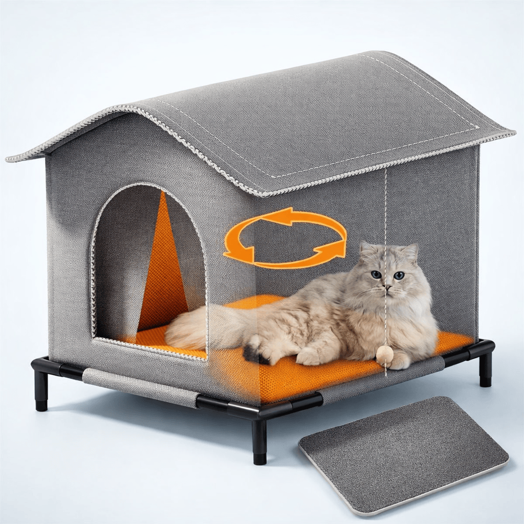 Warm, dry, and safe shelter for cats and small dogs