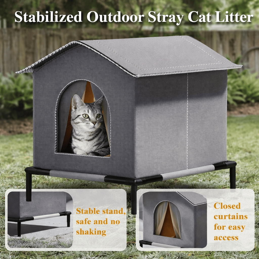 Warm, dry, and safe shelter for cats and small dogs