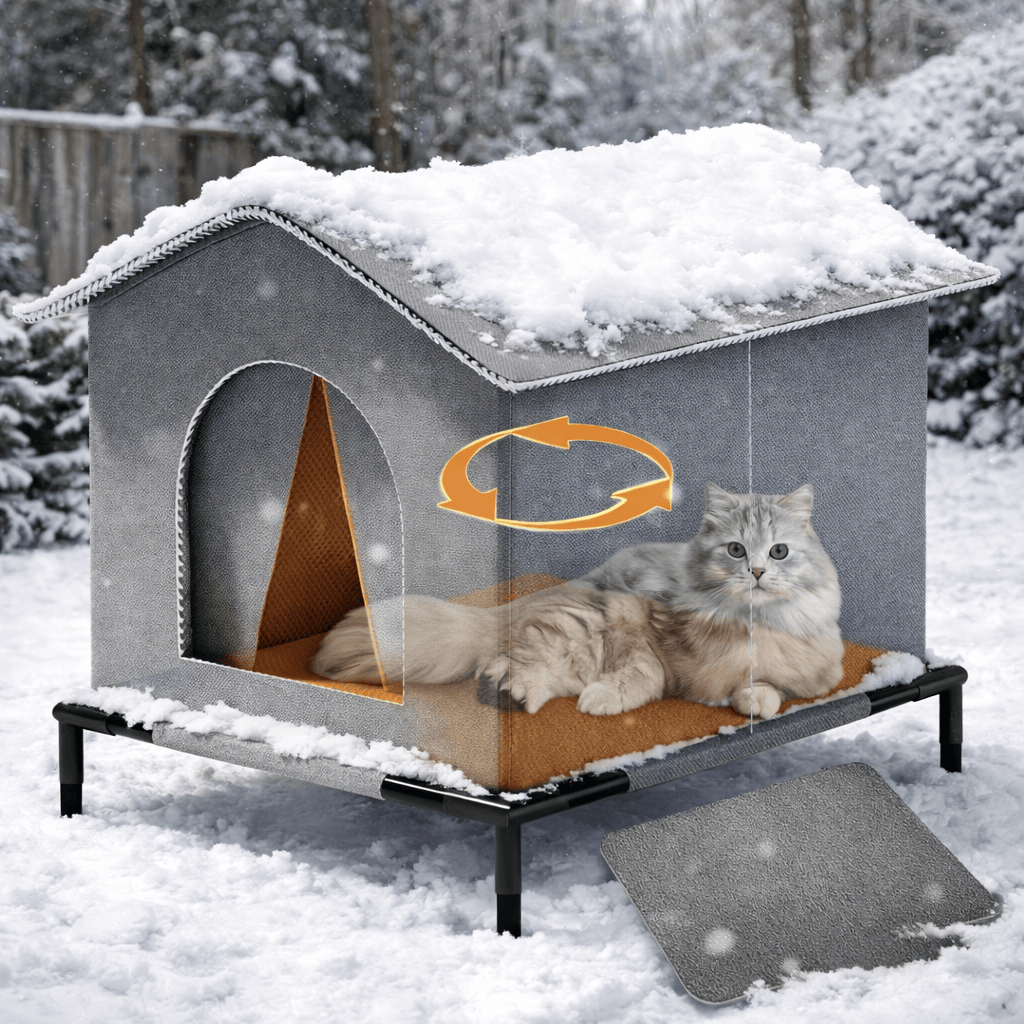 Warm, dry, and safe shelter for cats and small dogs