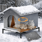 Warm, dry, and safe shelter for cats and small dogs