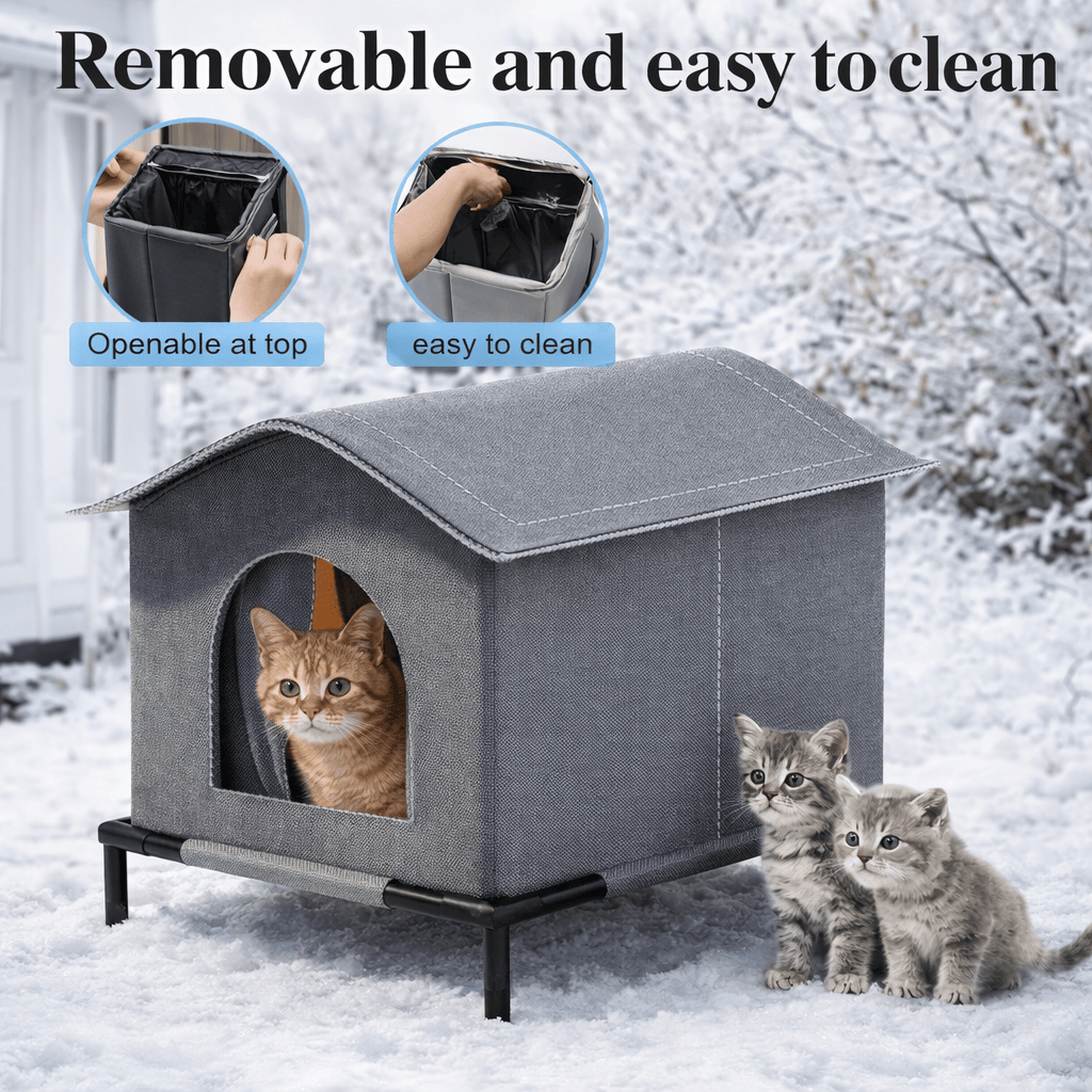 Warm, dry, and safe shelter for cats and small dogs