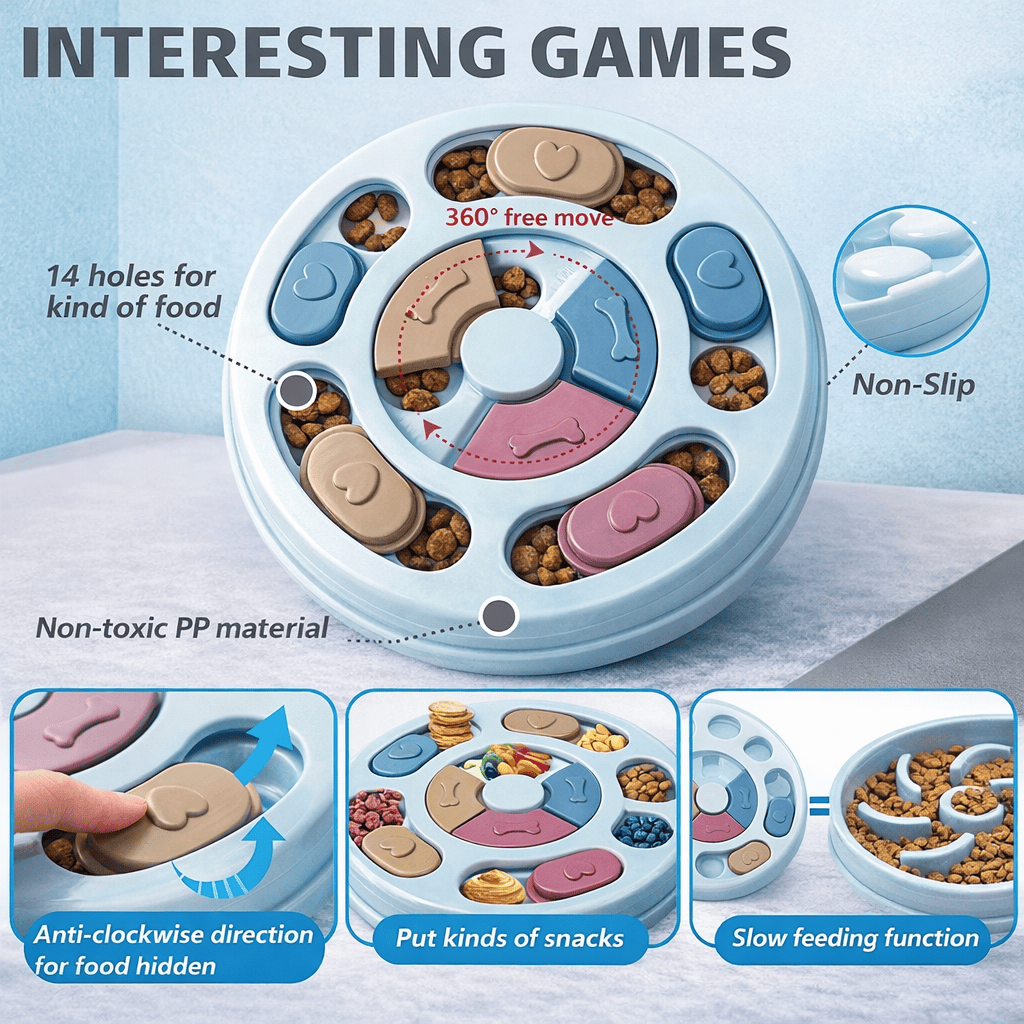 Dog Food Hiding Bowl, Slow Food Training, Dog Educational Toy To Relieve Boredom, Interactive Educational Feeding Toy