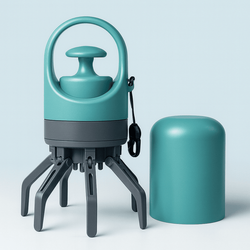 Portable Dog Poop Scooper – No-Touch Waste Picker with Bag Dispenser