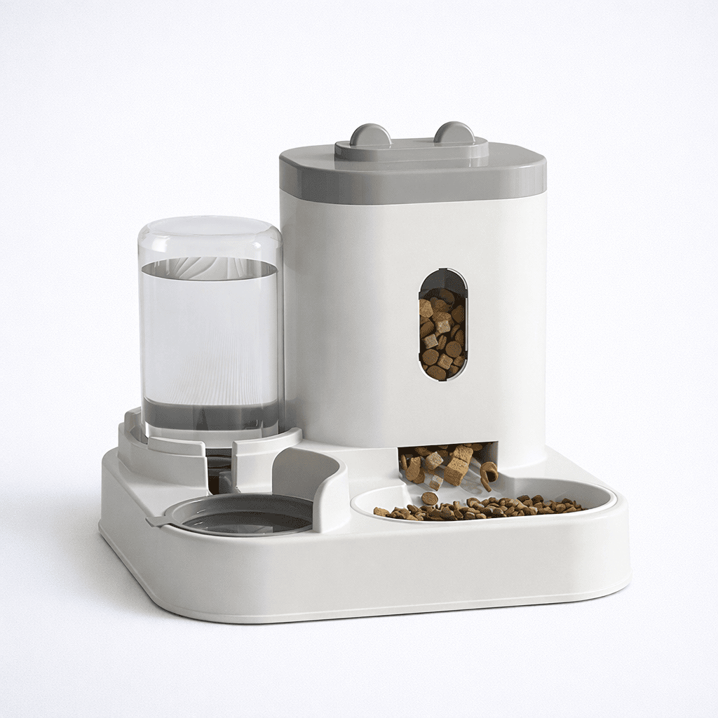 Automatic Pet Feeder & Water Fountain – Large Capacity Dispenser