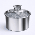 2L Stainless Steel Smart Water Dispenser for Pets, Automatic Water Feeder for Cats And Dogs, Without Battery