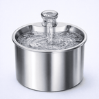 2L Stainless Steel Smart Water Dispenser for Pets, Automatic Water Feeder for Cats And Dogs, Without Battery