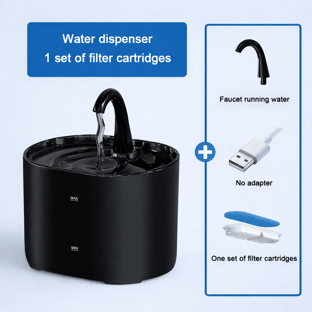 2.2L Automatic Cat Water Fountain – Quiet Running Water Dispenser with Water Level Window