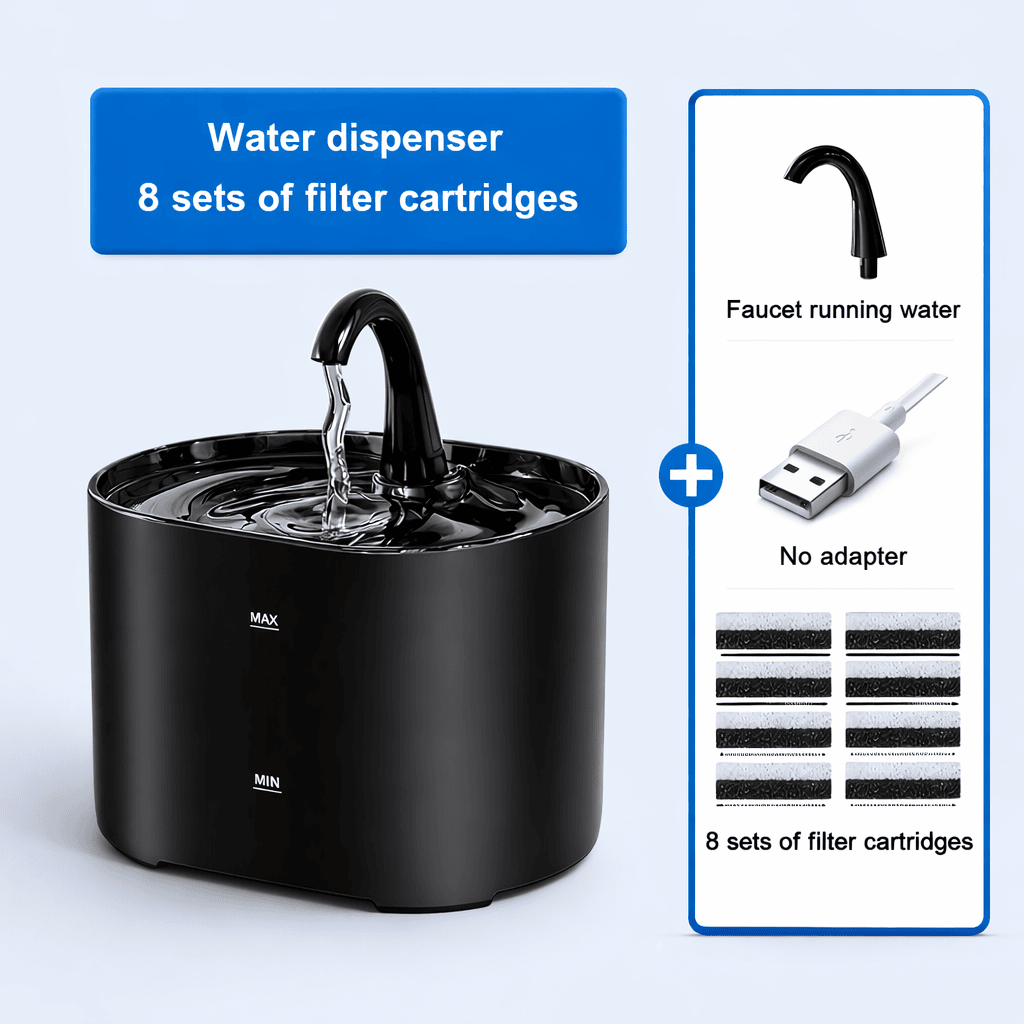 2.2L Automatic Cat Water Fountain – Quiet Running Water Dispenser with Water Level Window