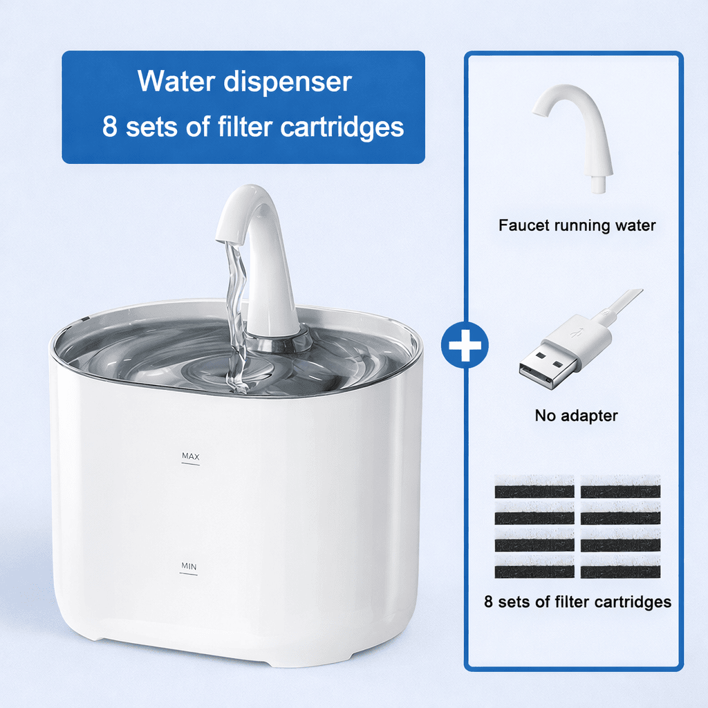 2.2L Automatic Cat Water Fountain – Quiet Running Water Dispenser with Water Level Window