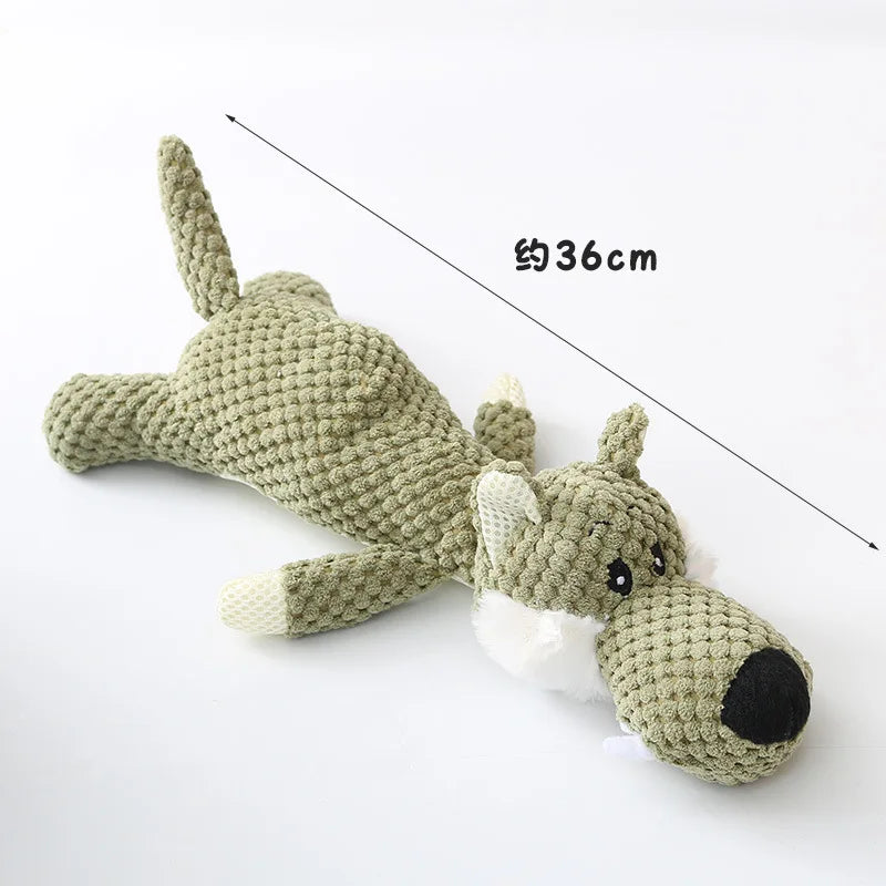 Plush Squeaky Dog Toy – Soft Cartoon Chew Toy for Small Dogs