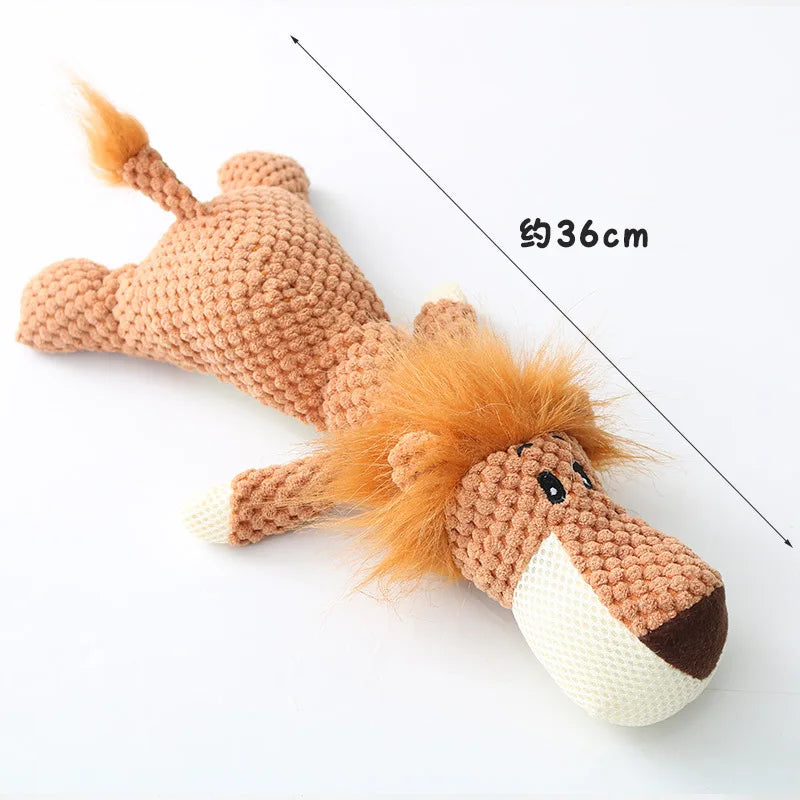 Plush Squeaky Dog Toy – Soft Cartoon Chew Toy for Small Dogs