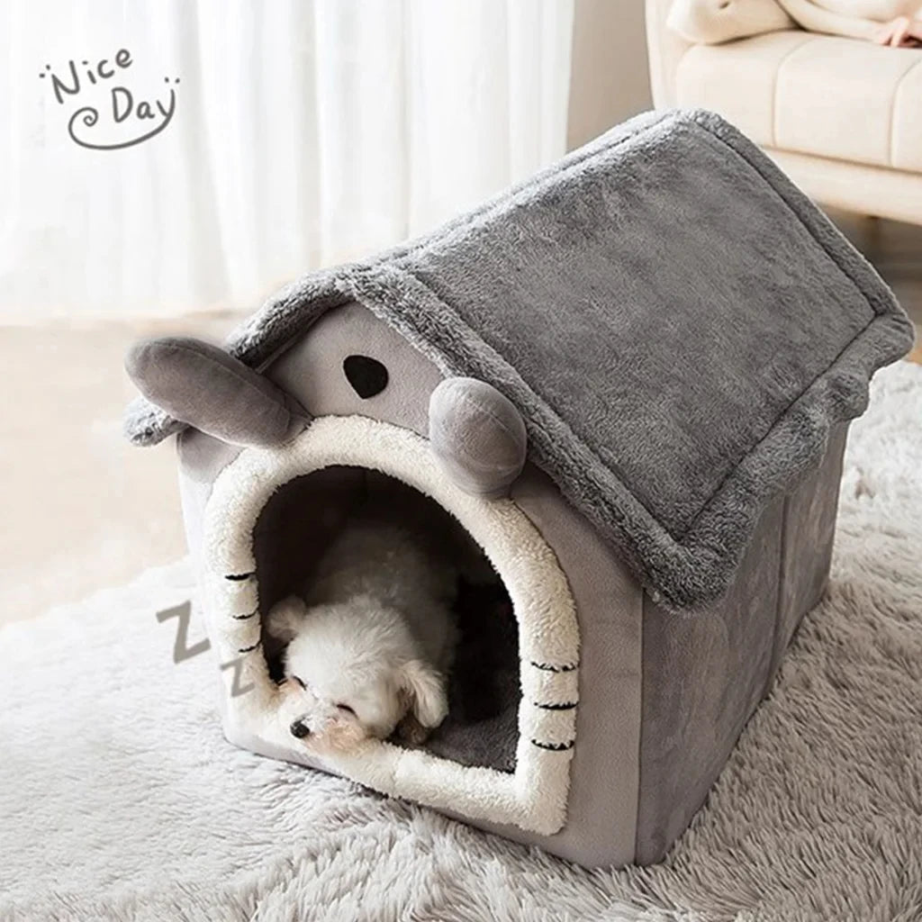 Folding Pet House with Mattress – Cozy Bed for Dogs & Cats