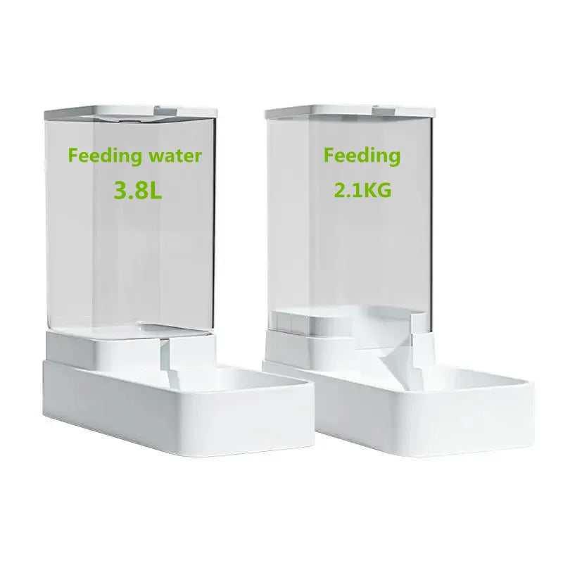 Automatic Pet Feeder & Water Bowl – Transparent Gravity Dispenser