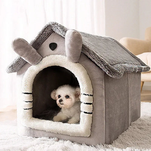 Folding Pet House with Mattress – Cozy Bed for Dogs & Cats